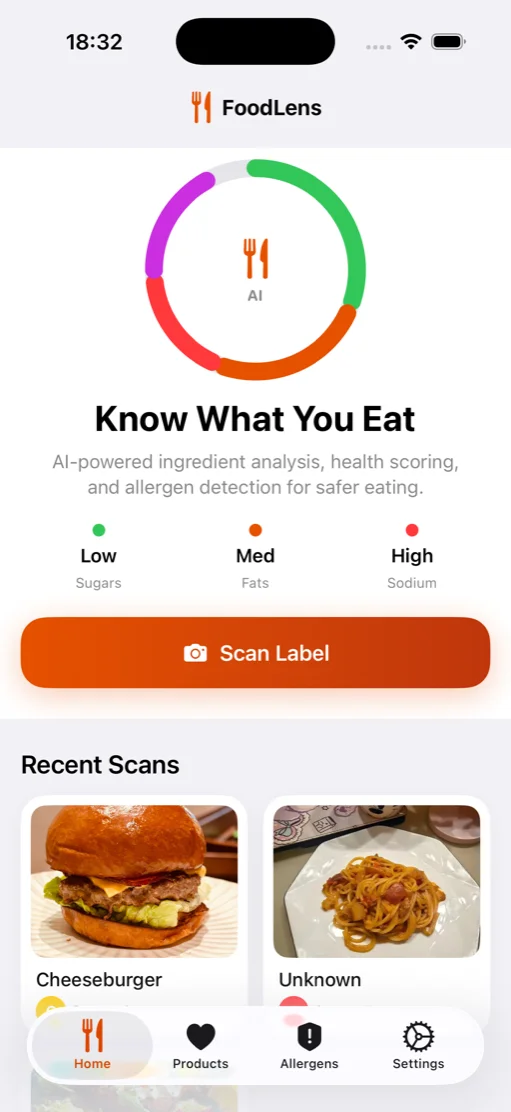 FoodLens screenshot 1